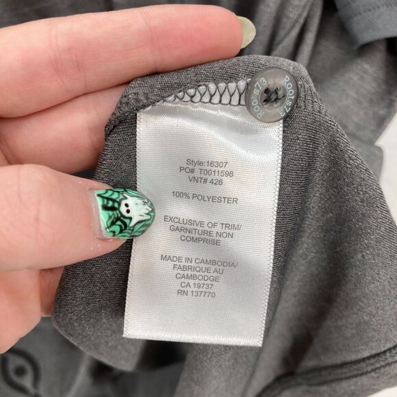 Roots 73 Rapid Lake SS Polo Shirt Mens 2XL Charcoal Gray Forescout Logo NWT - Picture 7 of 13